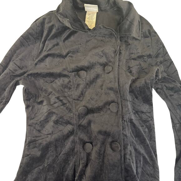 Vintage 80s Black Velvet Double-Breasted Blazer Jacket – Maggie Lawrence - Picture 14 of 14